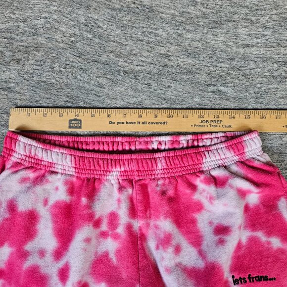 iets frans Sweatpants Womens Large Tie Dye Acid Wash Fleece Lounge Pockets Gym - Picture 8 of 11